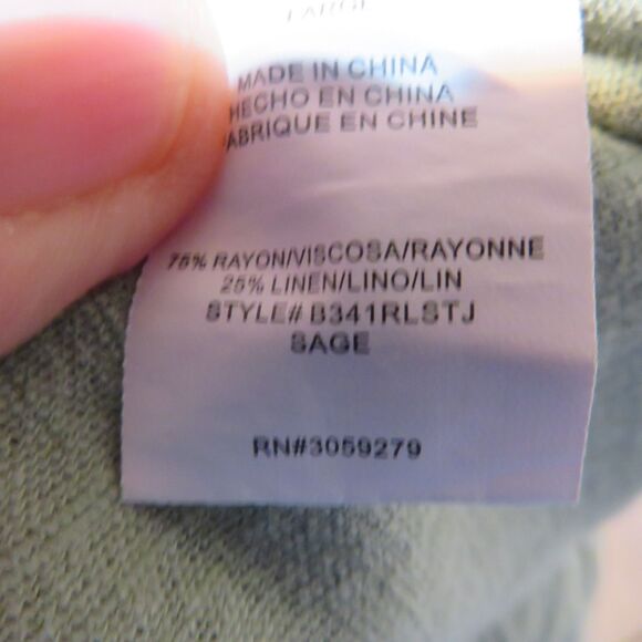 Thread & Supply Wide Leg Crop Pants Rayon/Linen Blend Size L - Picture 8 of 8